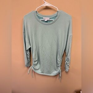 Athleta Women's Mint Green Ruched Sleeve Top